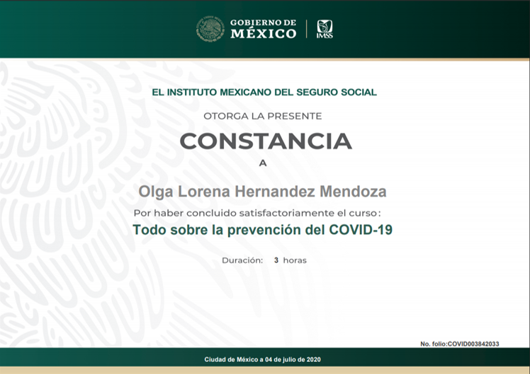 Constancia certification